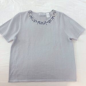 Alfred Dunner Silver Top